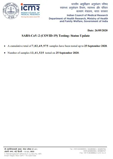india coronavirus samples tested icmr 